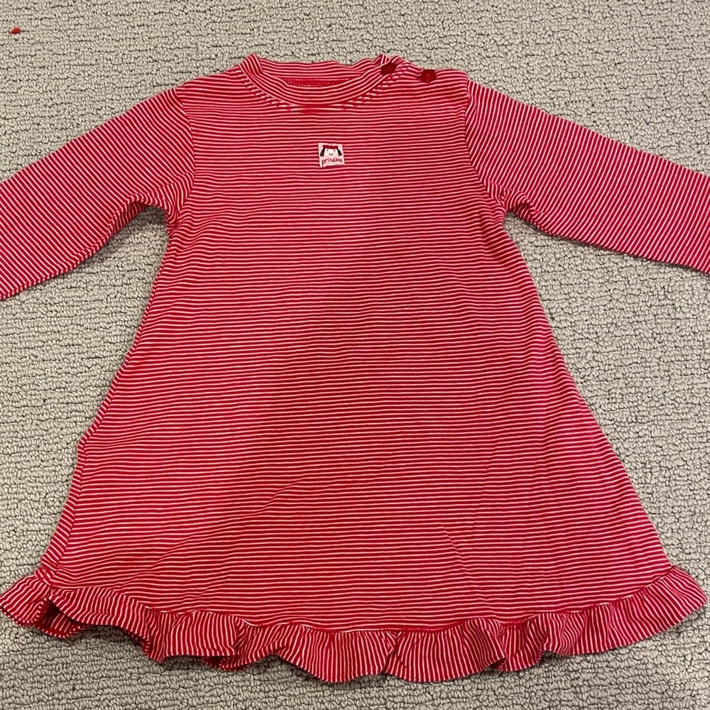 Red Striped Long Sleeve Dress for babies & toddlers girls size 18-24M